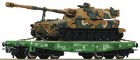 67466 Roco Heavy Duty flat car of USTC loaded with Tank
